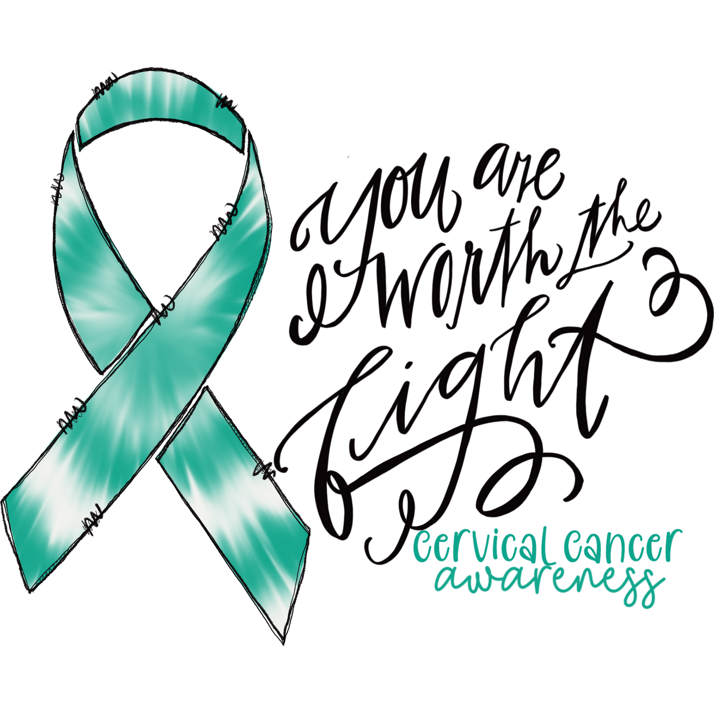 You Are Worth The Fight Cervical Cancer Shirt