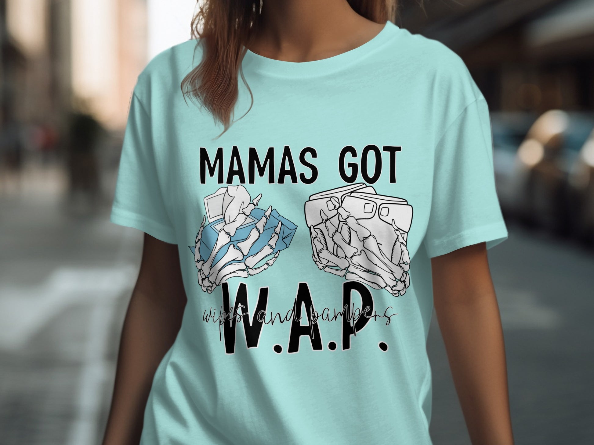Mamas Got W.A.P. Fun Graphic Tee for Moms