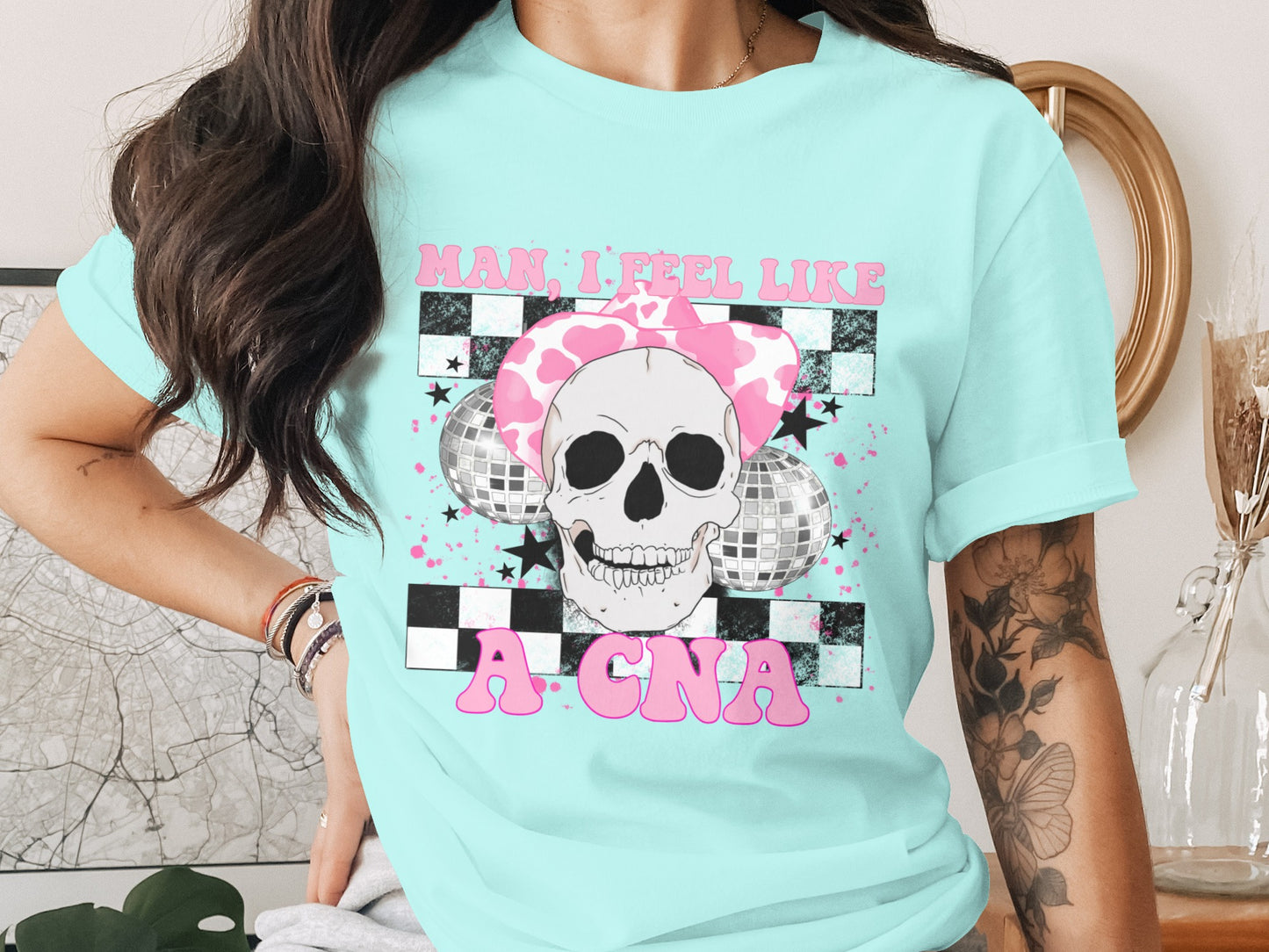 Fun Skull Themed Man I Feel Like A CNA T-Shirt
