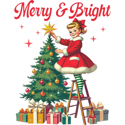 Merry and Bright Christmas Scene with Tree product