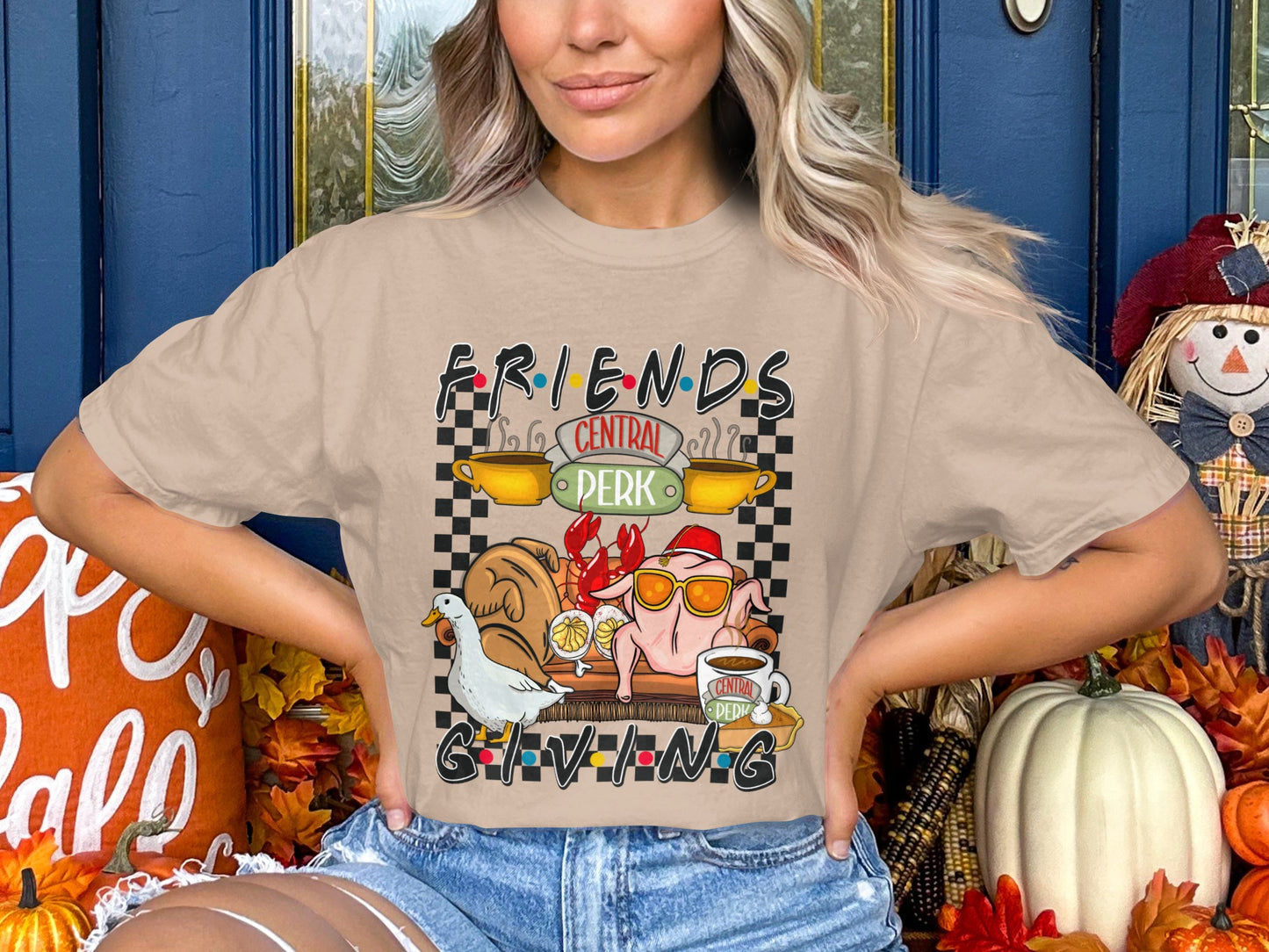 Friendsgiving Central Perk Graphic Tee Shirt