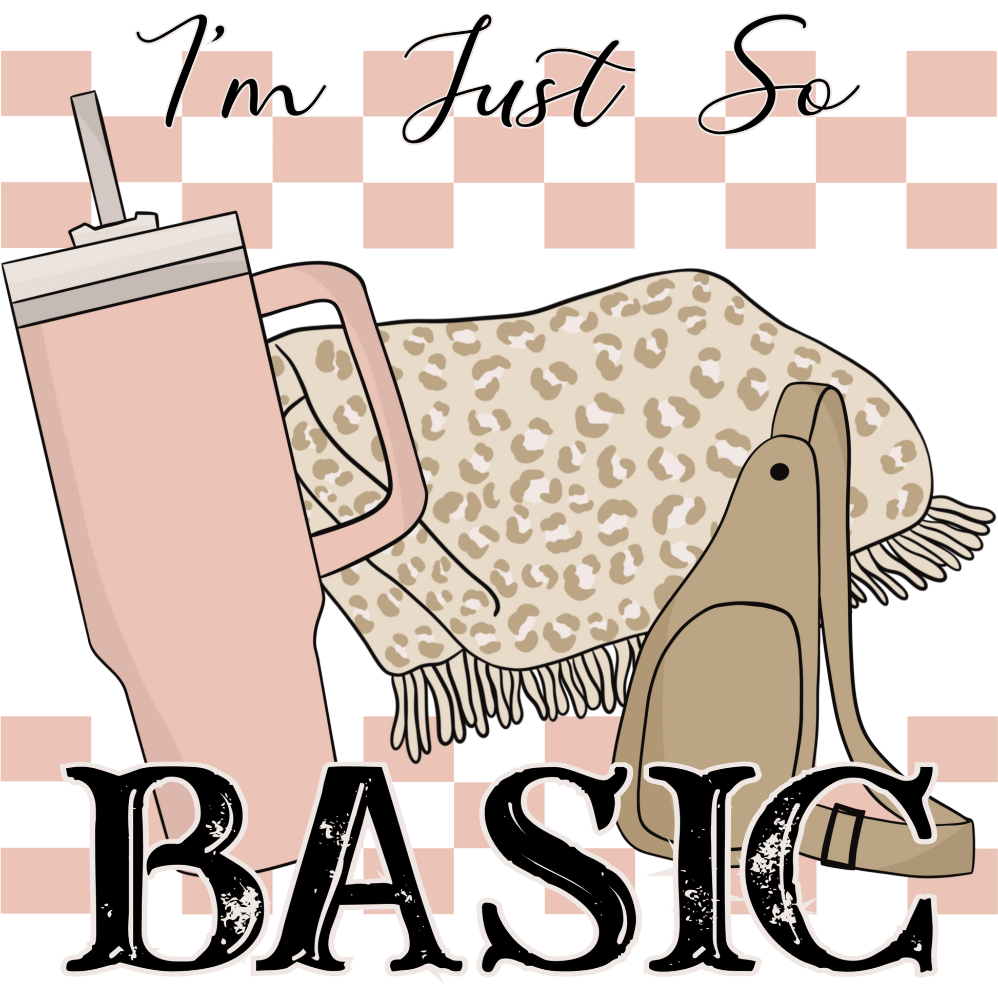 I'm Just So Basic Leopard And Pink Product