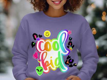 Cool Kid Graphic Sweatshirt with Colorful Design