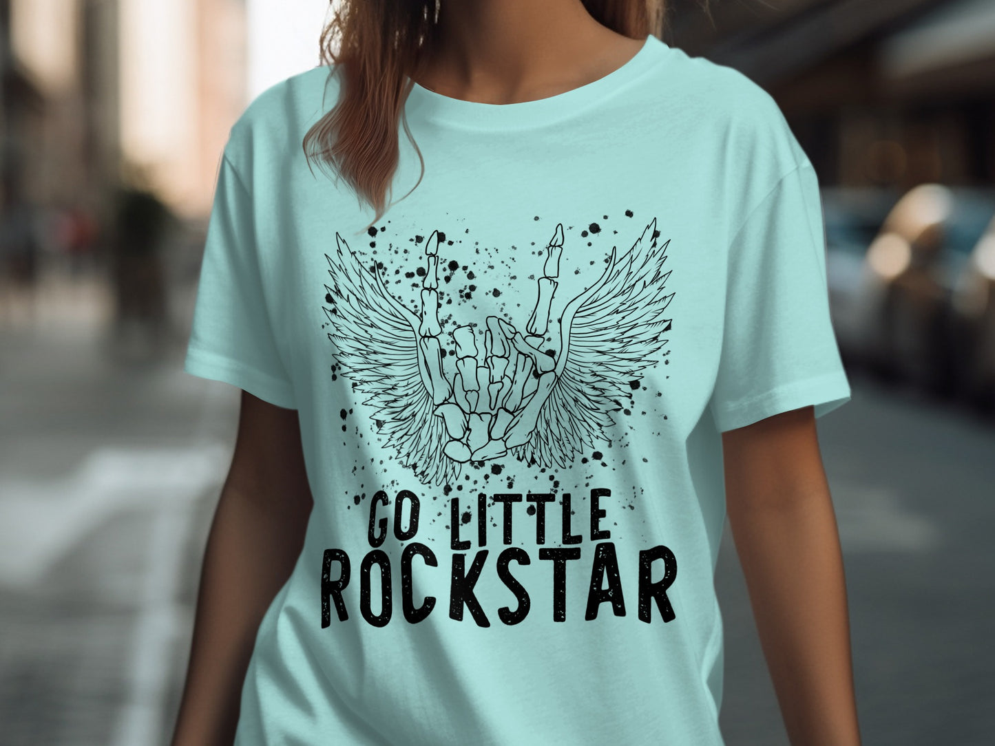 Go Little Rockstar Winged Hand Gesture T-Shirt