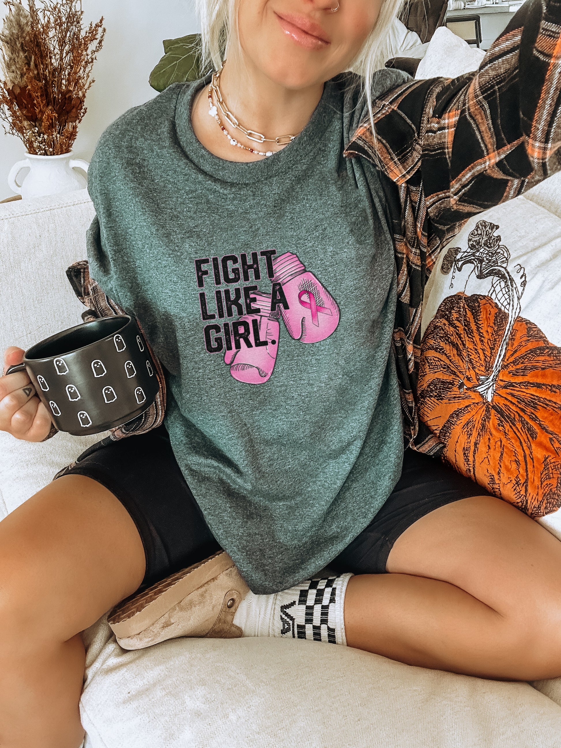 Fight Like a Girl Boxing Gloves Graphic Tee