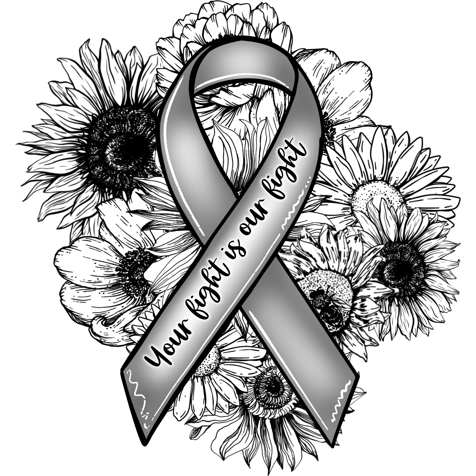 Your Fight Is Our Fight Awareness Ribbon Art