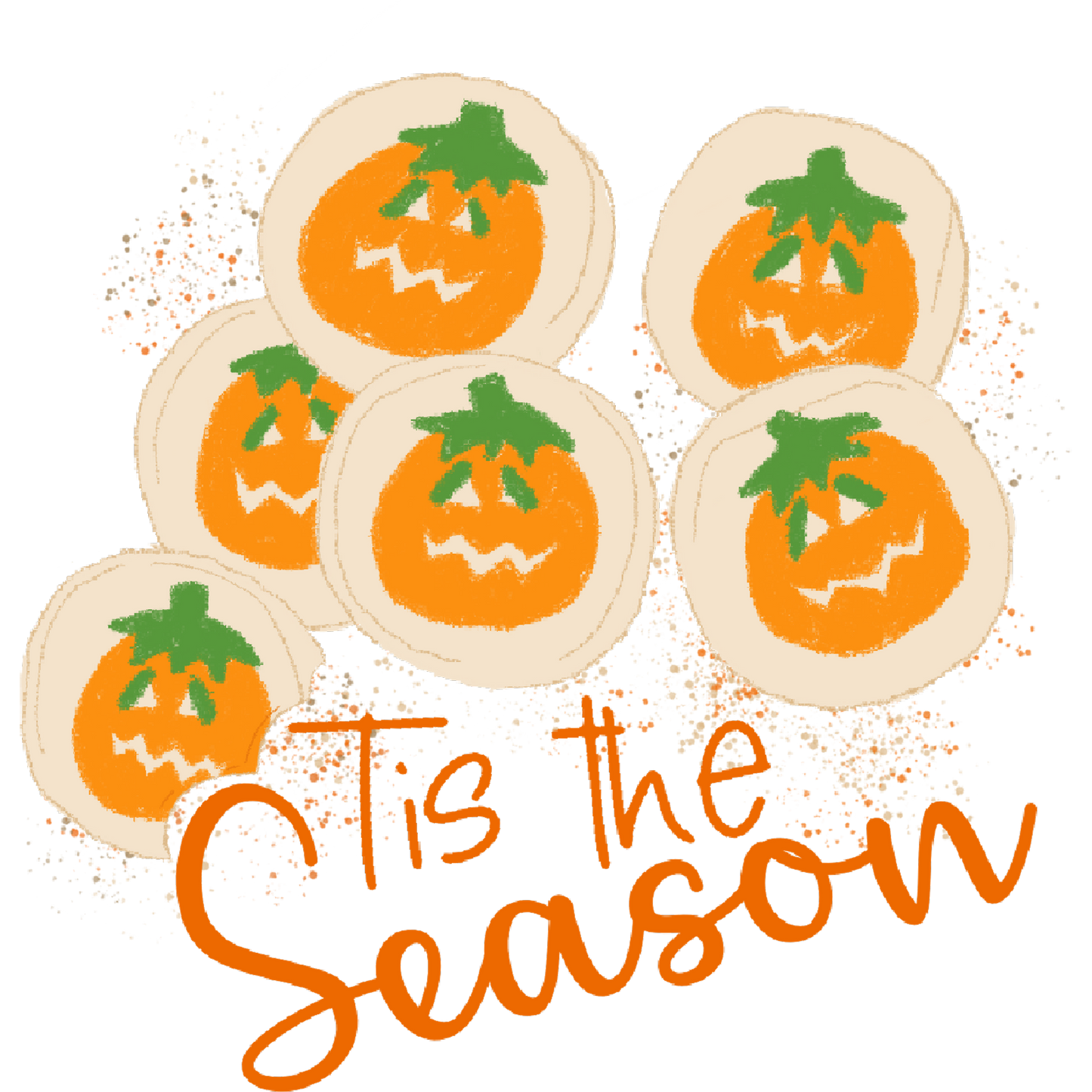 Tis the Season Pumpkin Illustration design
