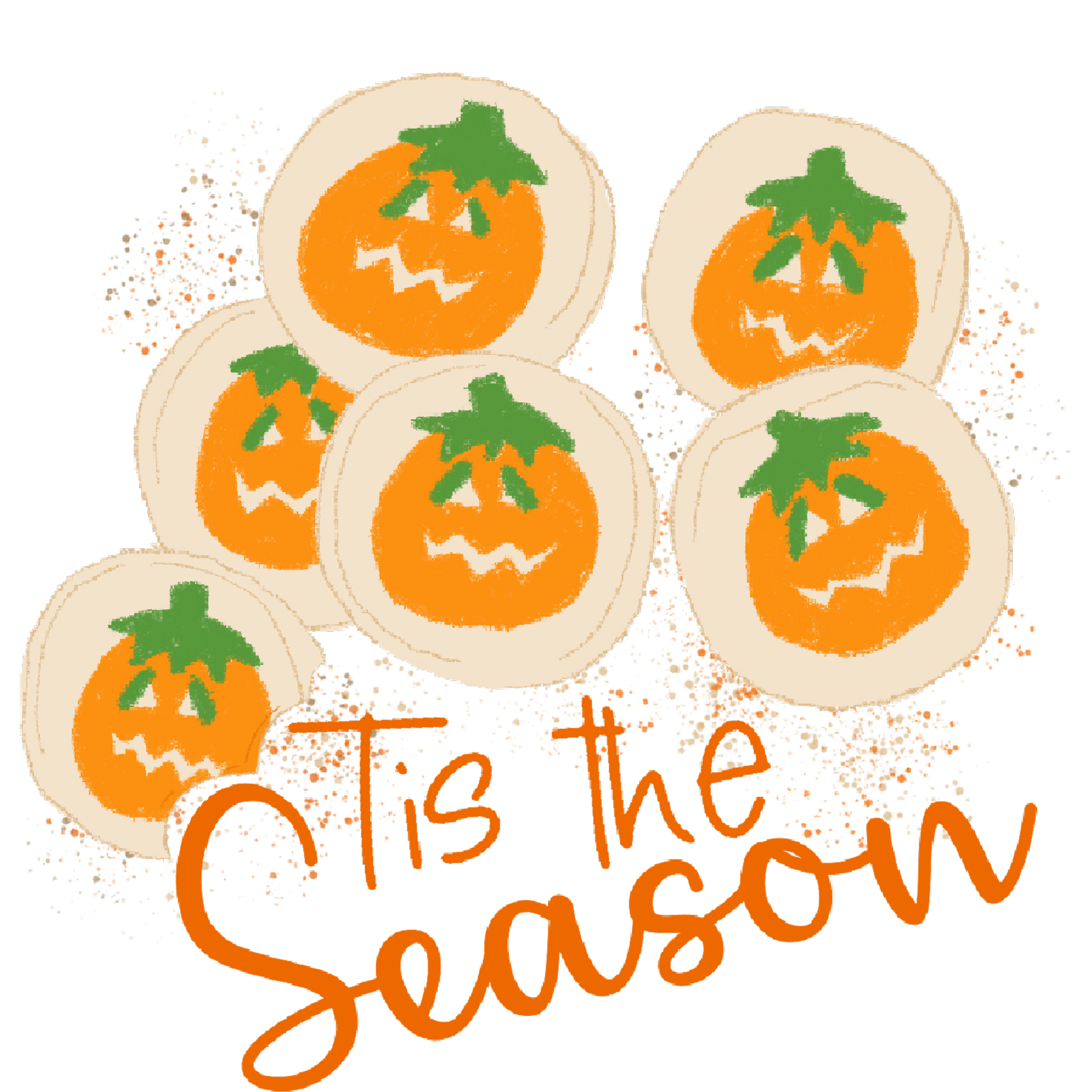 Tis the Season Pumpkin Illustration design
