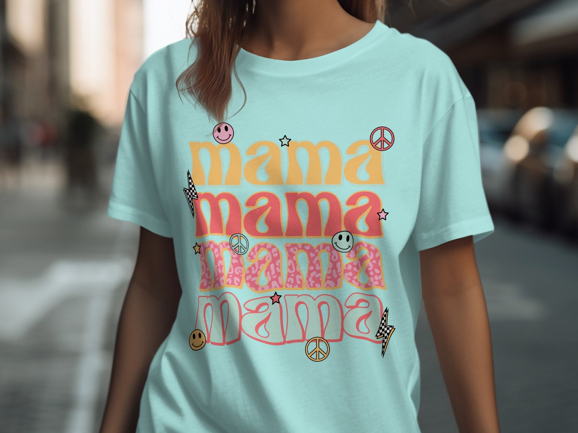 Whimsical Mama Multicolor Graphic Tee