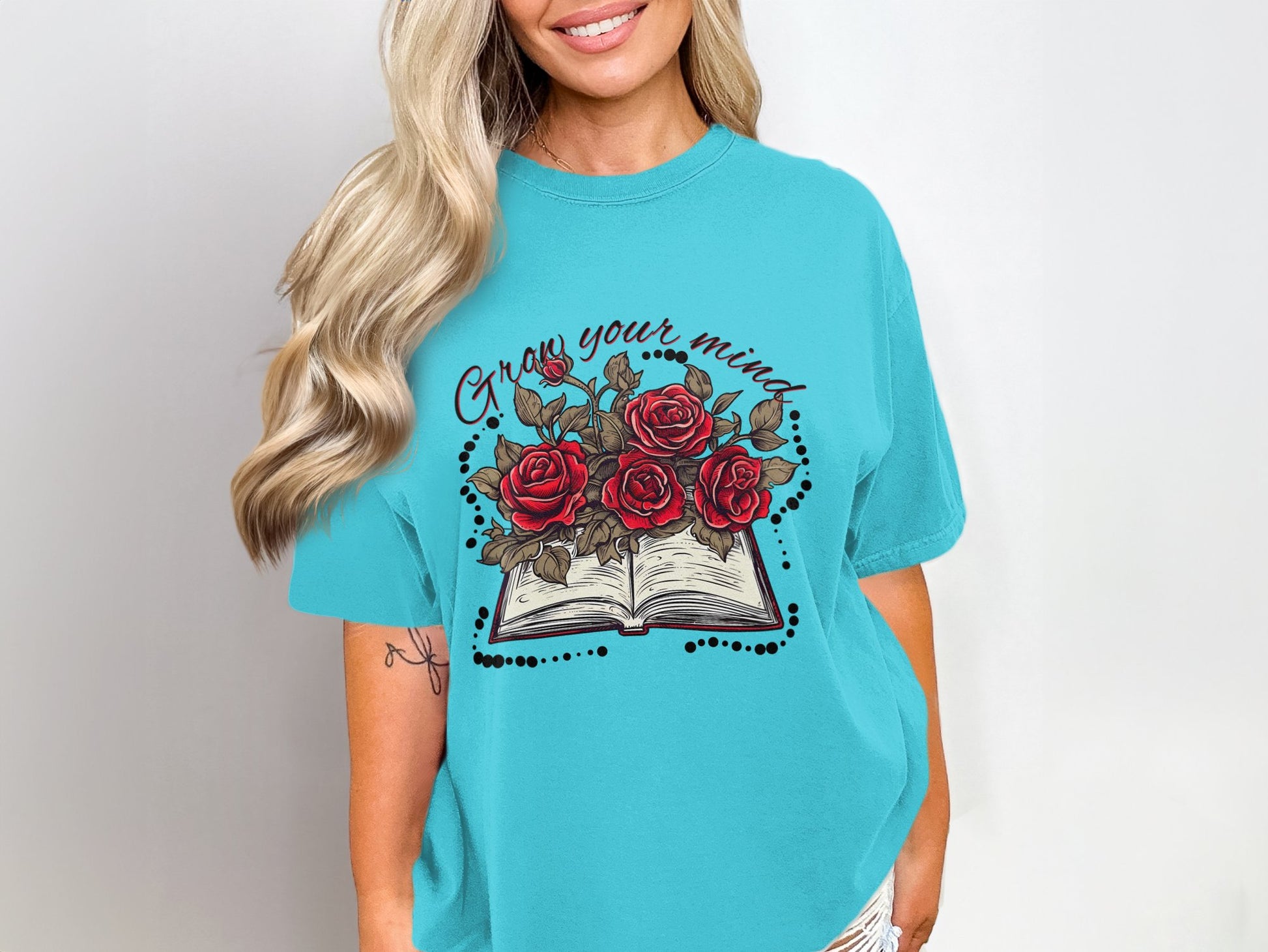 Grow Your Mind Graphic Casual T-Shirt