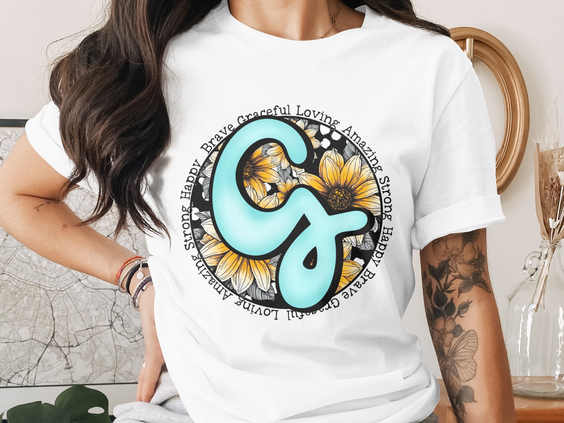 Graceful Loving Amazing Strong Happy Brave Tee
