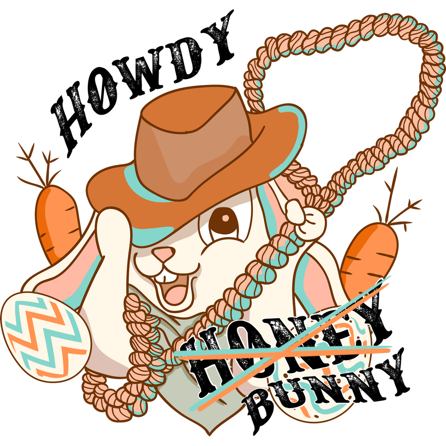 Howdy Honey Bunny Graphic with Carrots product