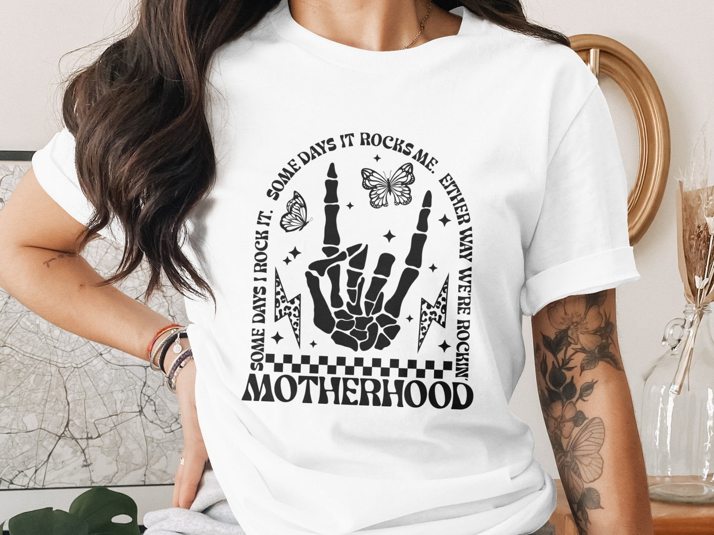 Rocking Motherhood Graphic Tee for Moms