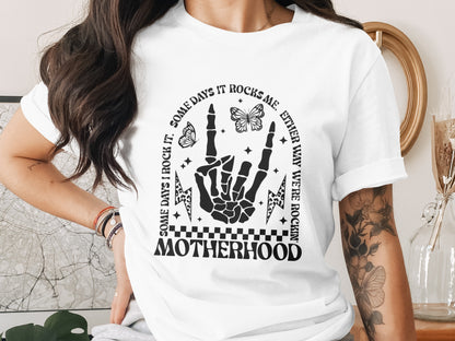Rocking Motherhood Graphic Tee for Moms