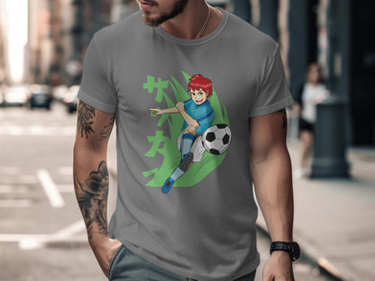 Soccer Player Anime Character T-shirt Design
