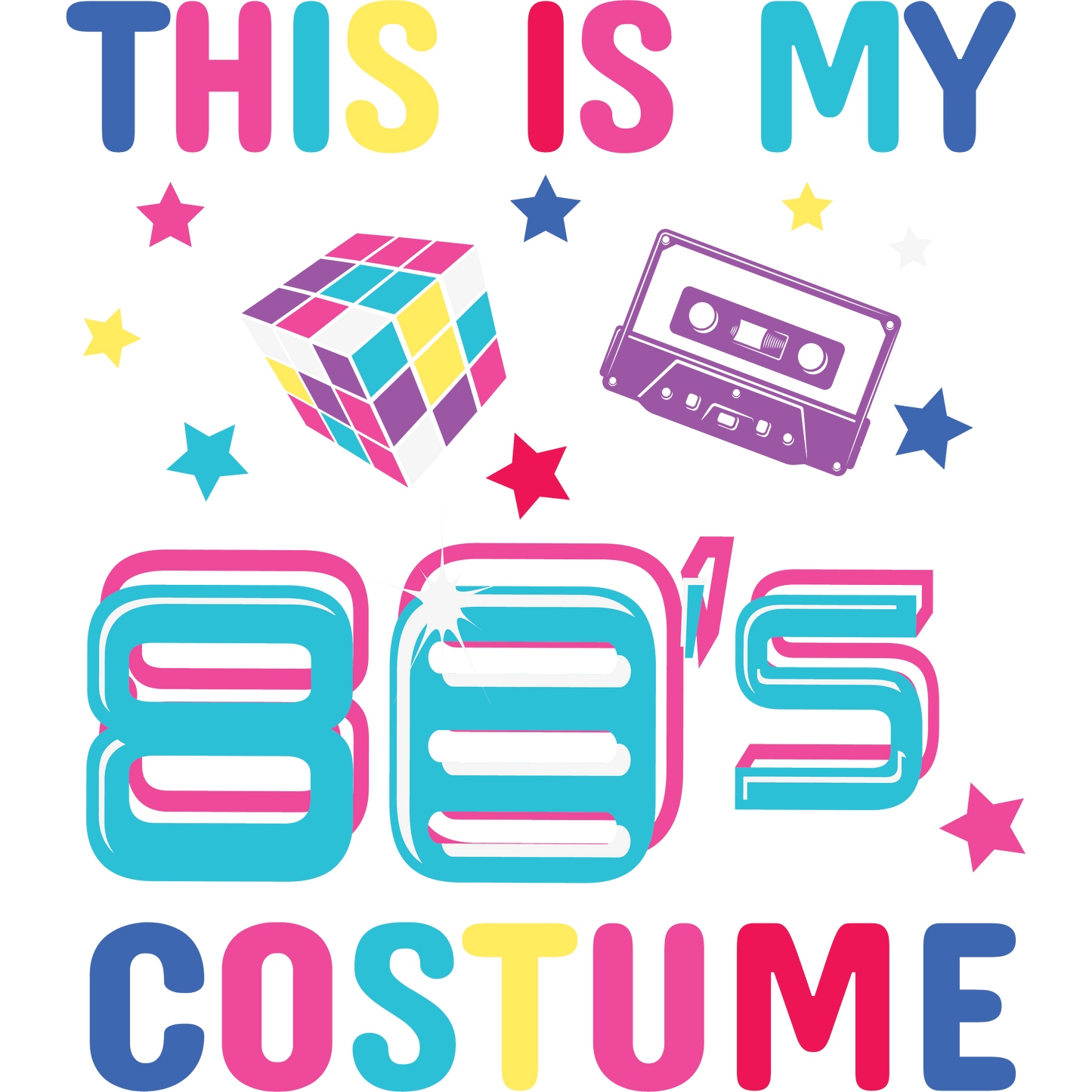 This Is My 80s Costume Colorful Retro Design