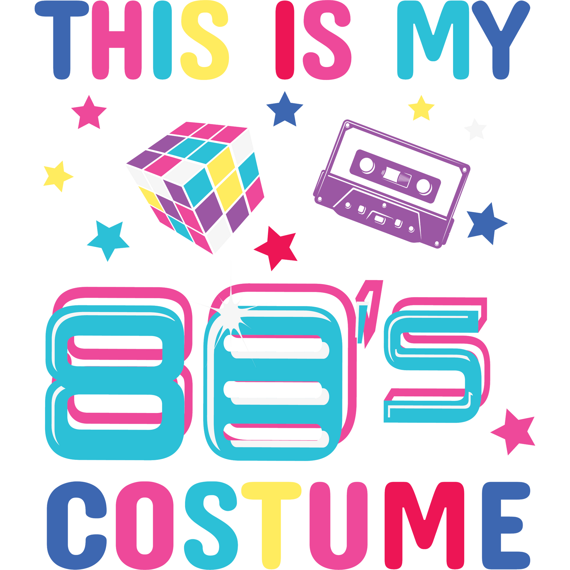 This Is My 80s Costume Colorful Retro Design