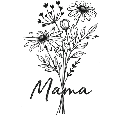 Beautiful Mama Floral Art Illustration Print