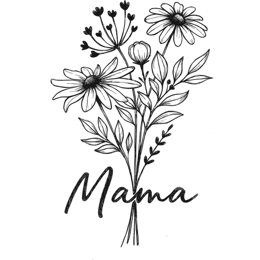 Beautiful Mama Floral Art Illustration Print