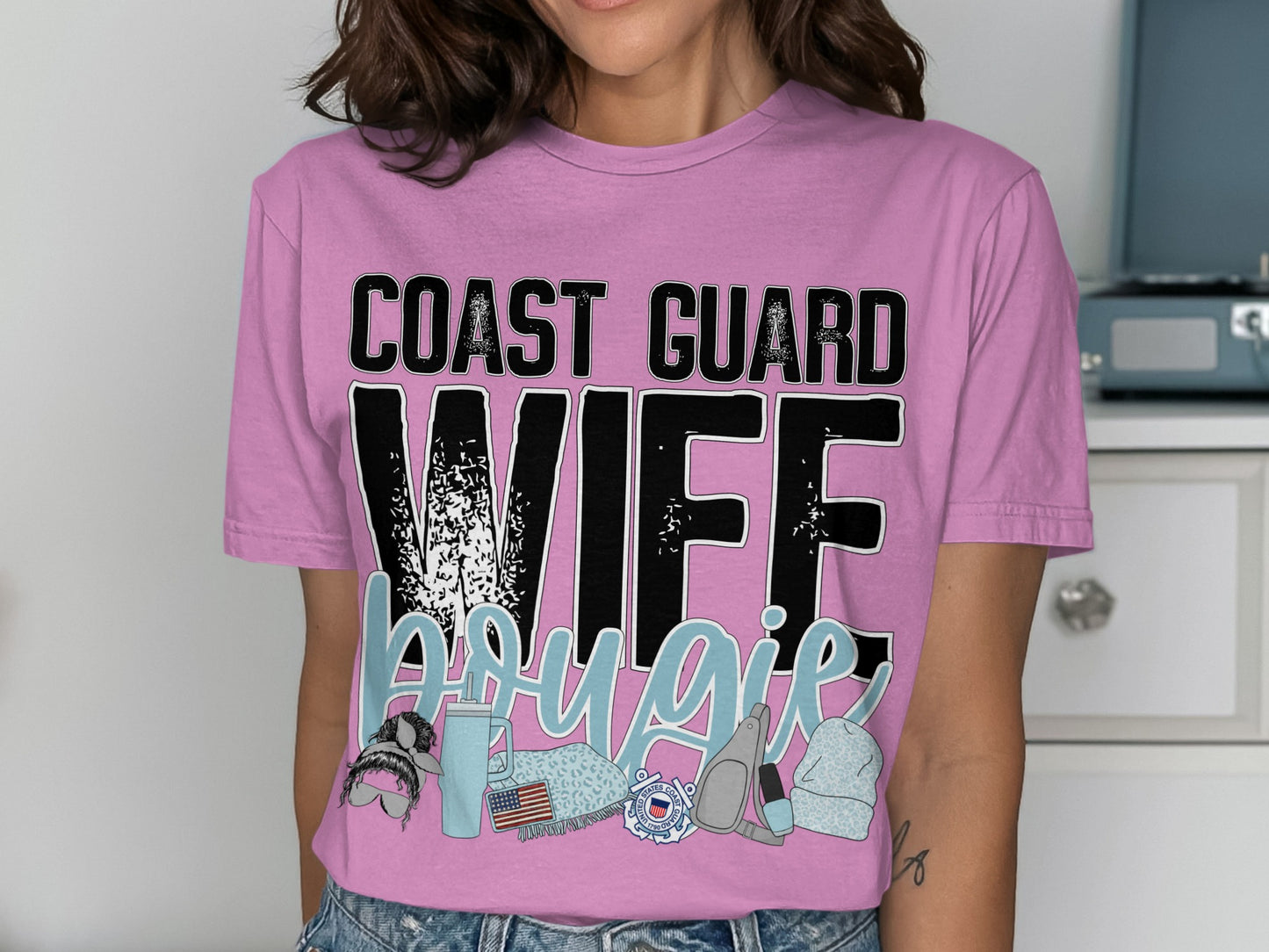 Coast Guard Wife Bougie Graphic Tee