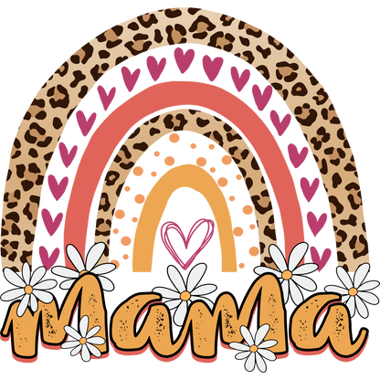 Colorful Mama Rainbow Design With Hearts Shirt