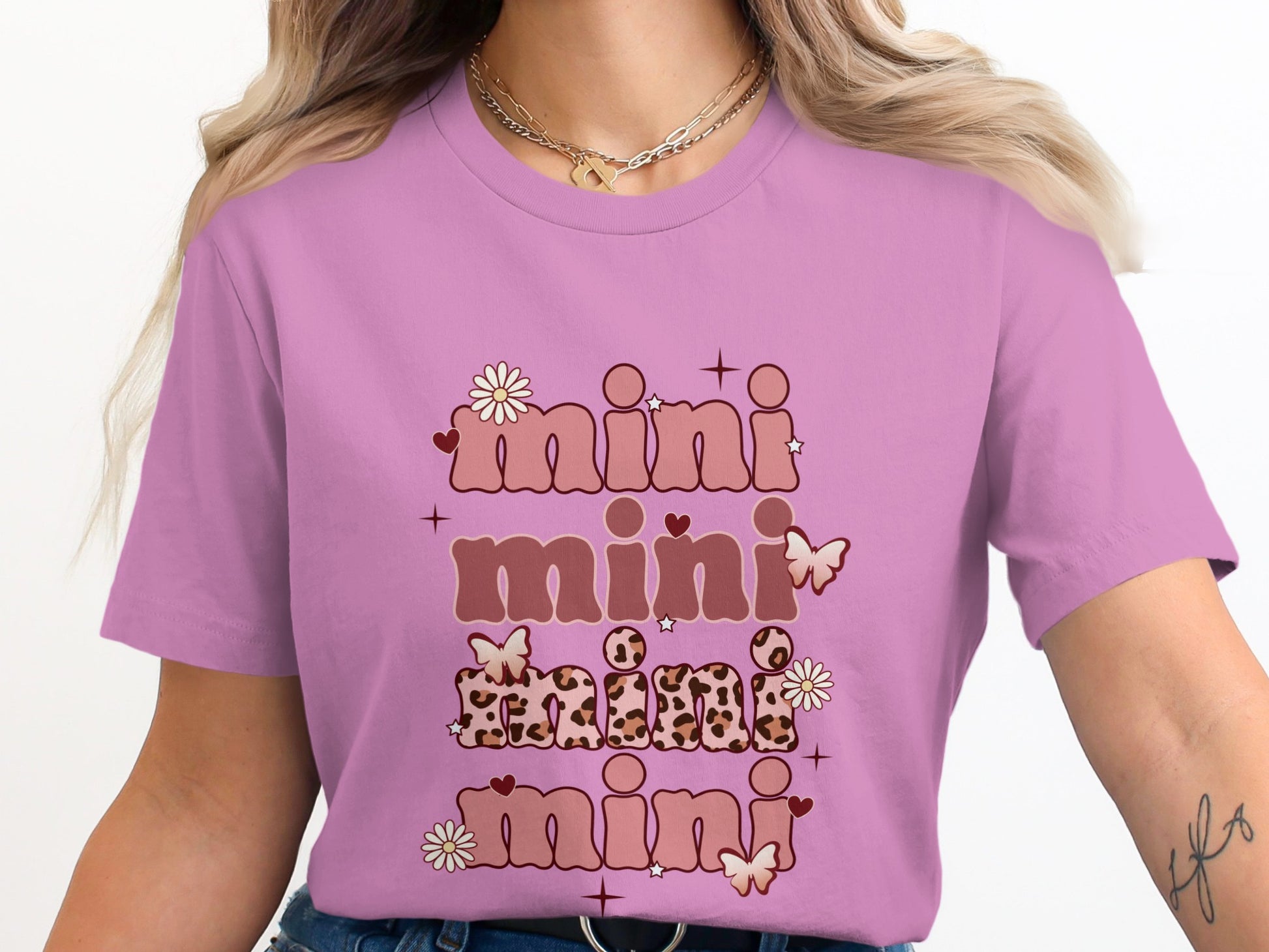Cute Pastel Pink Mini Graphic T-shirt