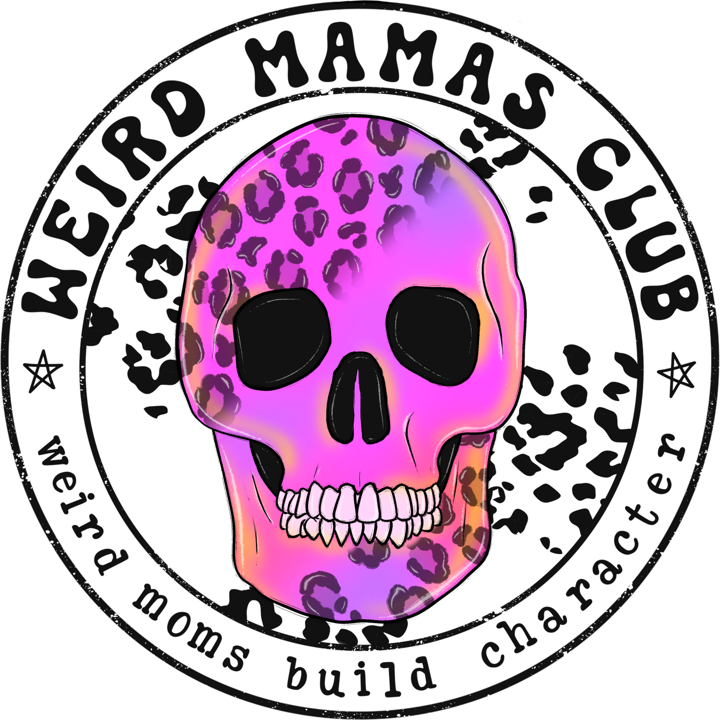 Weird Mamas Club T-Shirt, Leopard Skull Tee, Funny Mom Shirt, Unique Mothers Gift, Trendy Women Apparel, Skull Graphic TShirt