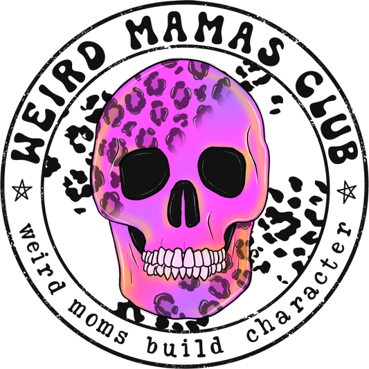Weird Mamas Club T-Shirt, Leopard Skull Tee, Funny Mom Shirt, Unique Mothers Gift, Trendy Women Apparel, Skull Graphic TShirt