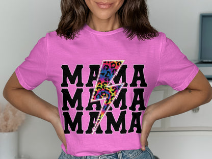 Mama Mama Mama Lightning Bolt Graphic Tee