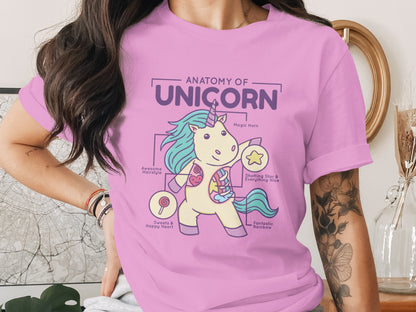 Anatomy of Unicorn Cute Fun Graphic T-Shirt