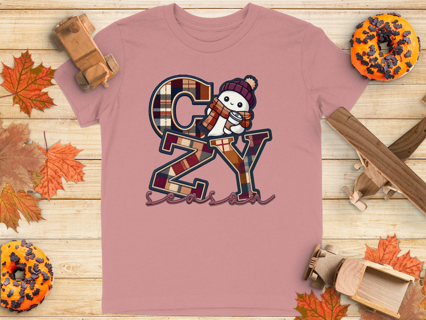 Cozy Season Kids Graphic T-Shirt Autumn Style