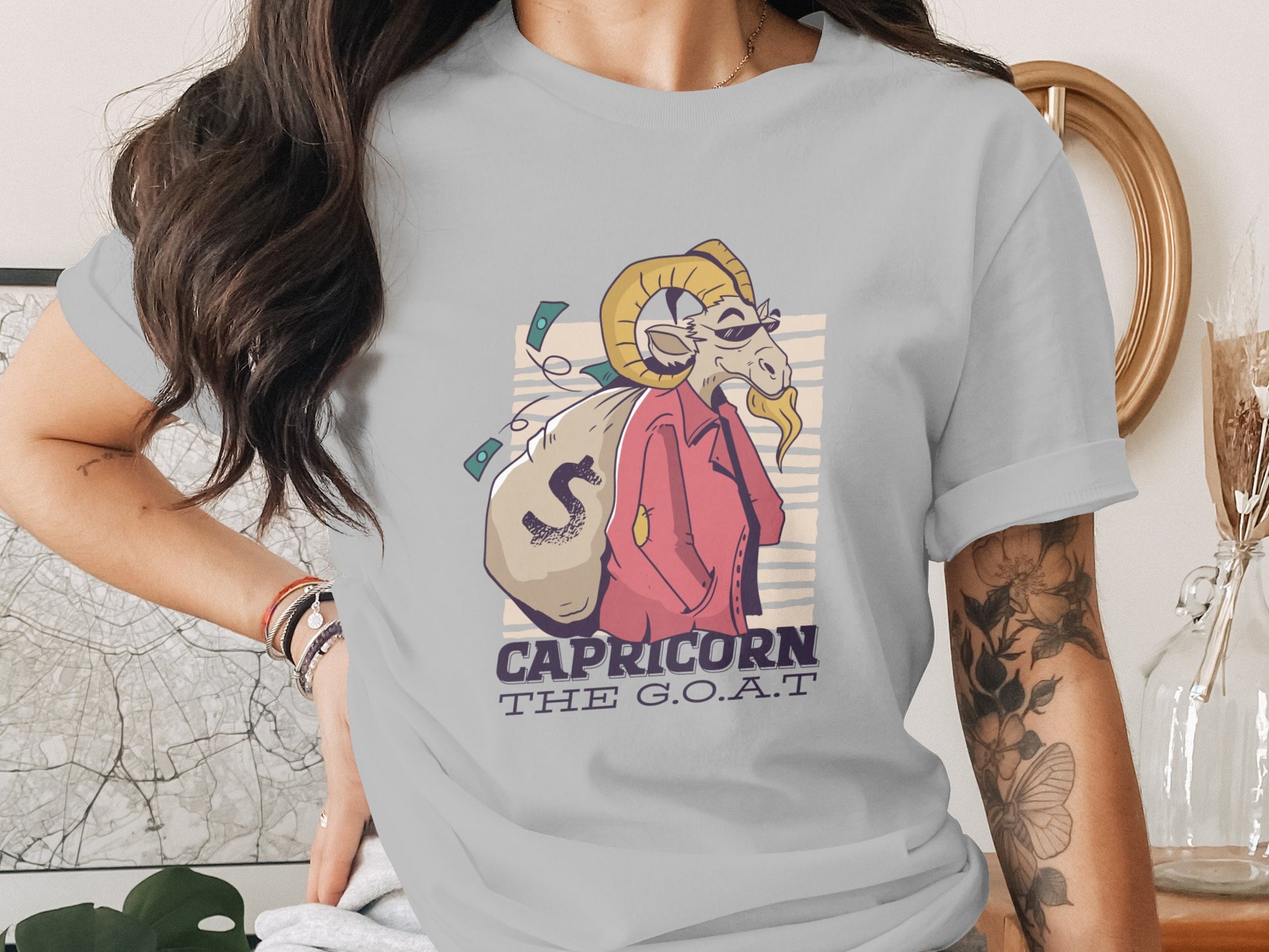 Capricorn The G.O.A.T Graphic Tee Apparel