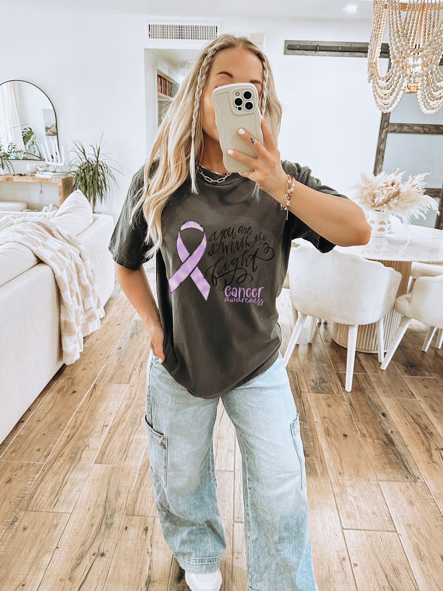 Cancer Awareness Graphic Tee Fashion Shirt