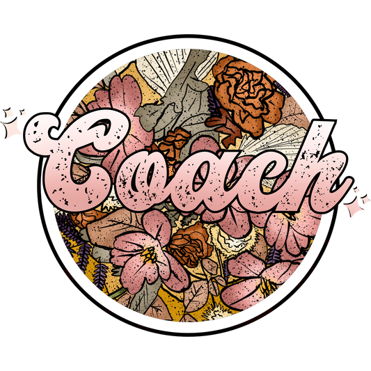 Floral Patterned Coach Design Sticker for Decor