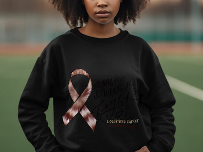 You Are a Warrior Light Head Cancer Awareness Sweatshirt