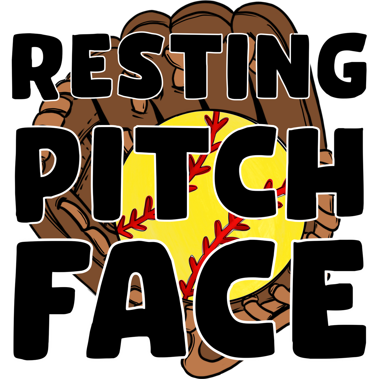 Resting Pitch Face Sports Quote Design Shirt