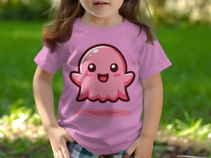 Cute Smiling Pink Jellyfish Toddler Shirt Product