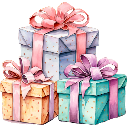 Colorful Gift Boxes with Beautiful Ribbon Decorations product