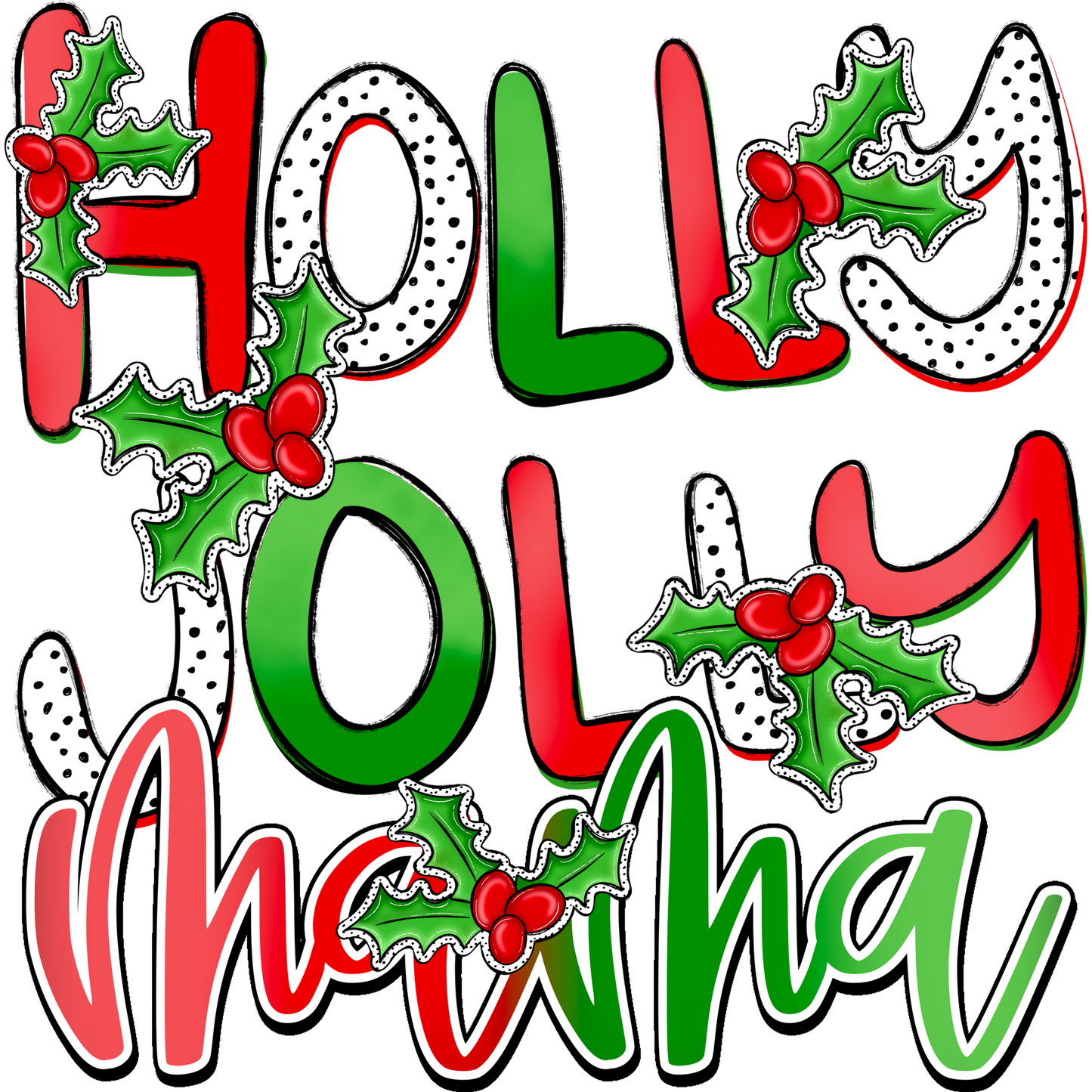 Holly Jolly Mama Christmas Graphic Shirt