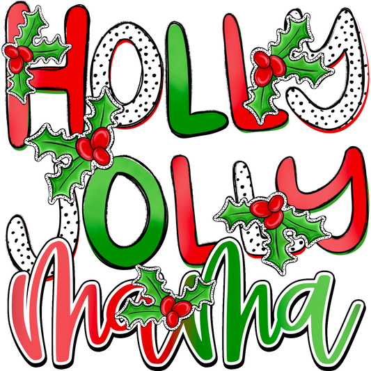 Holly Jolly Mama Christmas Graphic Shirt