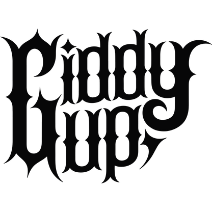 Giddy Up bold stylish typography design product