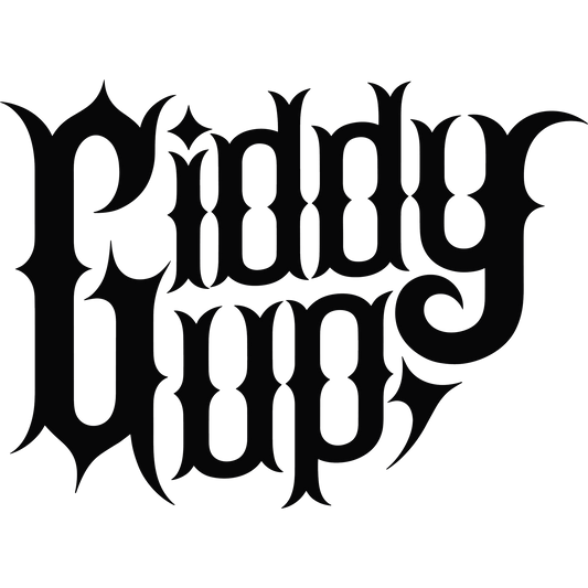 Giddy Up bold stylish typography design product