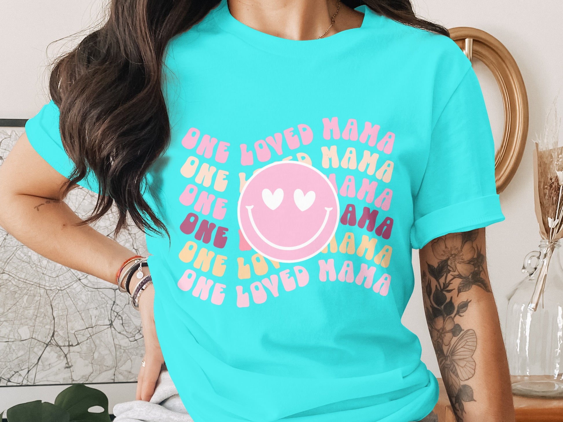 One Loved Mama Smiley Face Women T-shirt