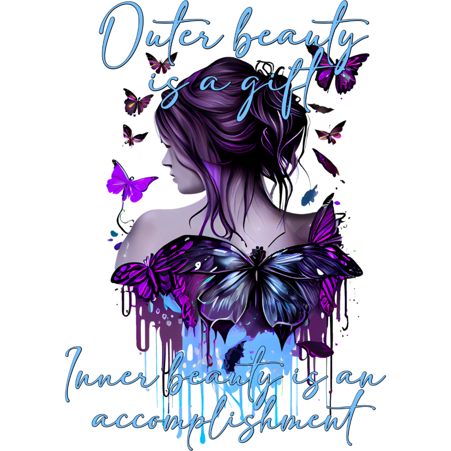 Outer Beauty Inner Beauty Motivational Poster