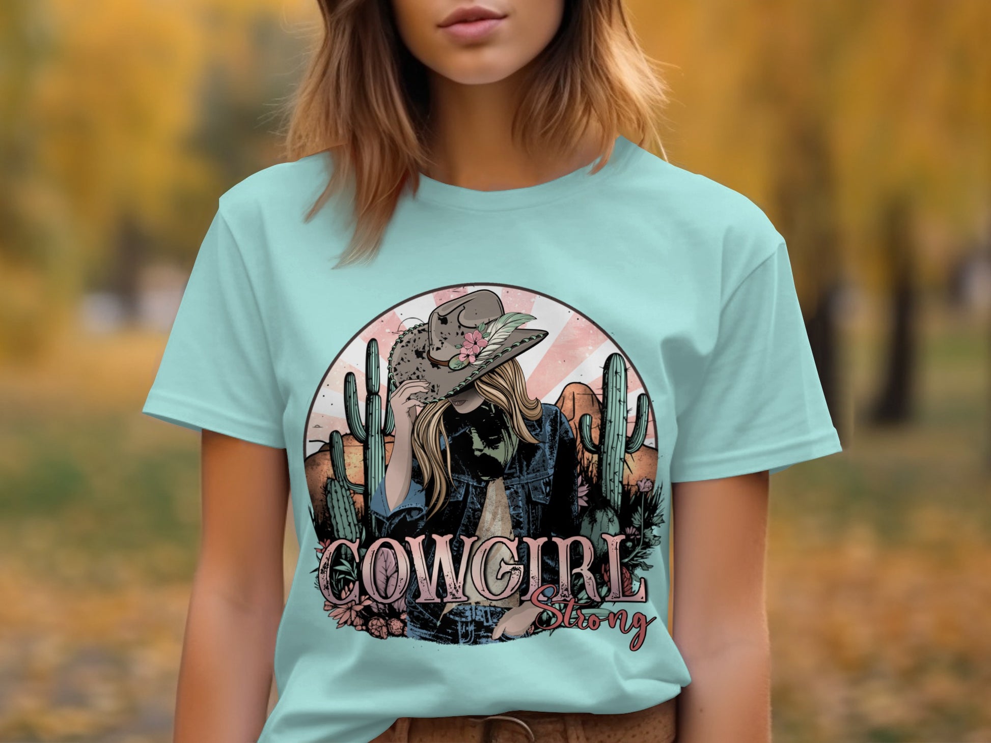 Cowgirl Strong Graphic Tee featuring Western Style