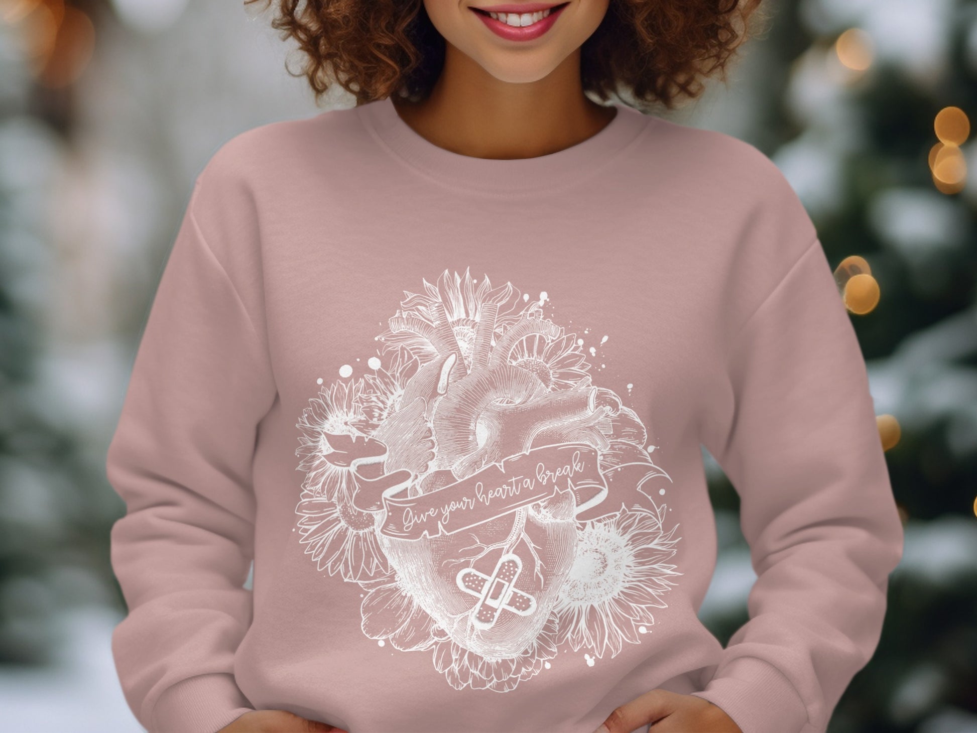 Live Your Passion with Heart and Flowers Top
