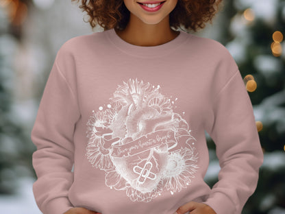 Live Your Passion with Heart and Flowers Top