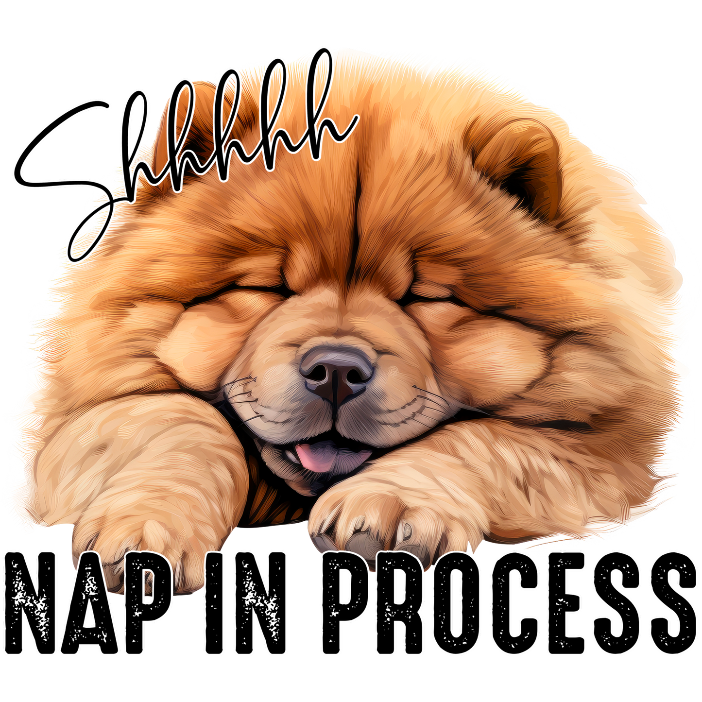 Shhhhh Nap in Process Sleeping Dog Poster