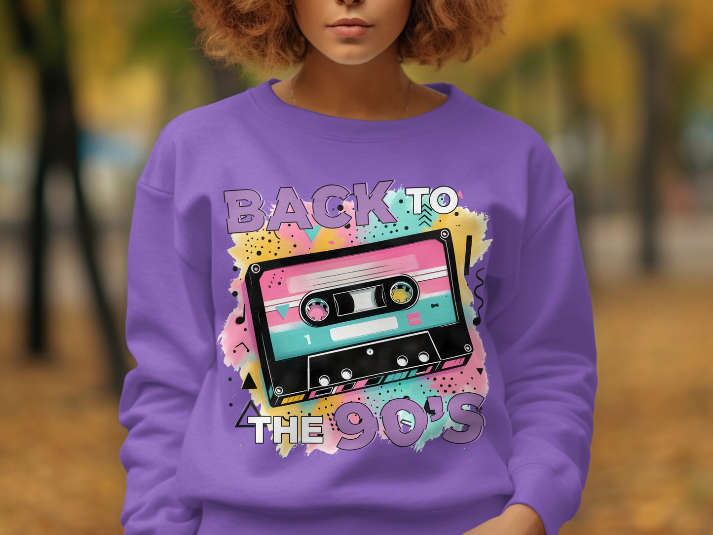 Back to the 90s Retro Cassette Graphic Sweatshirt
