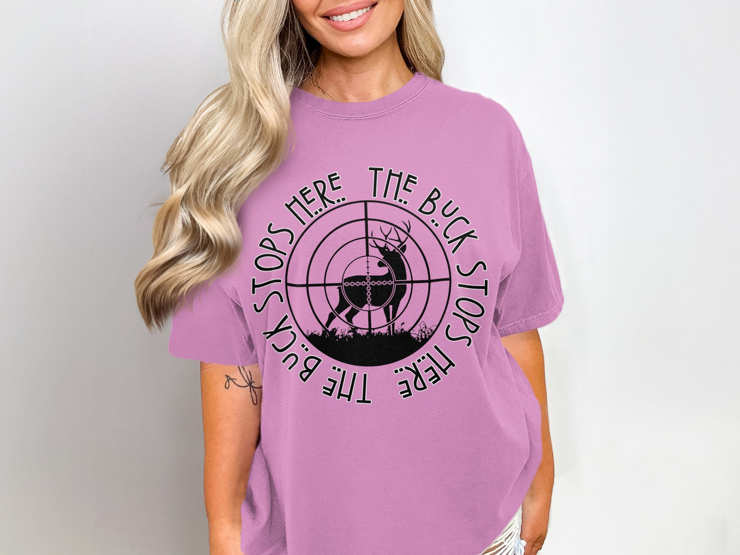 The Buck Stops Here Deer Target Graphic Tee